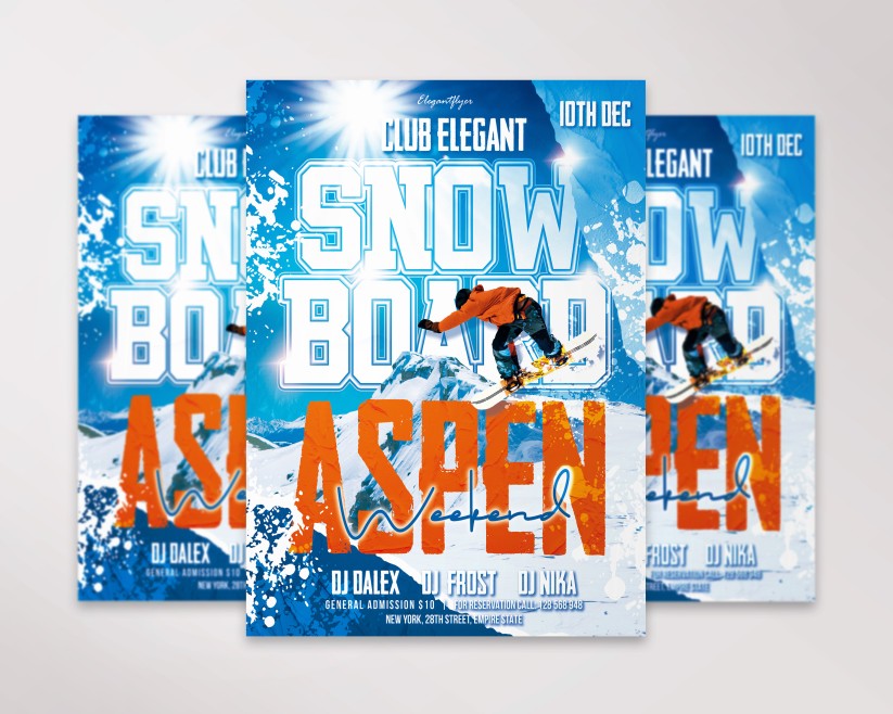 9 Snowboard Weekend – Free Flyer PSD Template 9 Snowboard Weekend – Free Flyer PSD Template