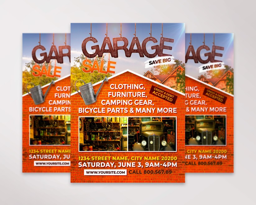 Garage Sale – Premium PSD Flyer Template 025 Garage Sale – Premium PSD Flyer Template 025