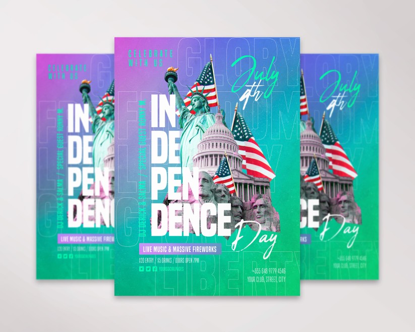 Holographic Independence Day Flyer Holographic Independence Day Flyer