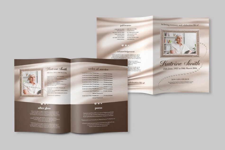 Funeral day Free Bi-Fold Brochure PSD Template 10 Funeral day Free Bi-Fold Brochure PSD Template 10