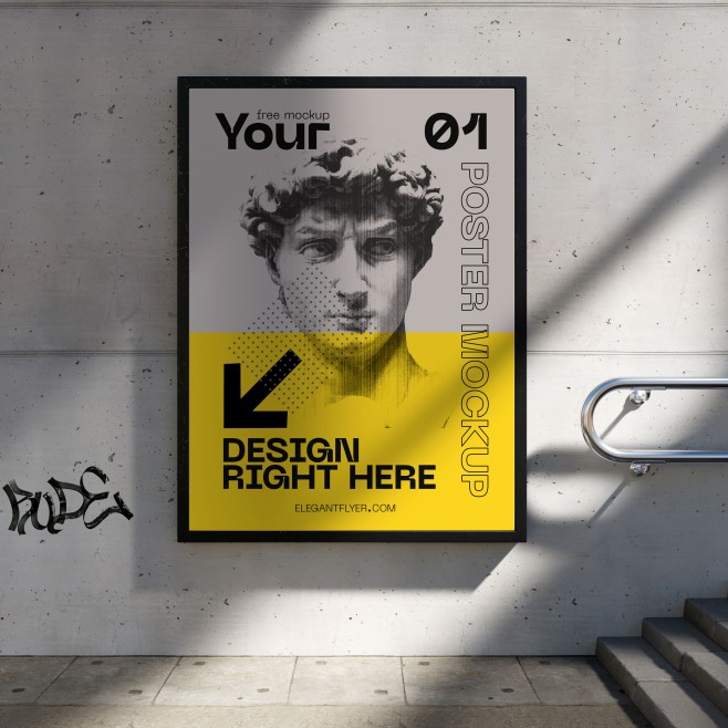 2 Free Poster Mockup in PSD 2 Free Poster Mockup in PSD