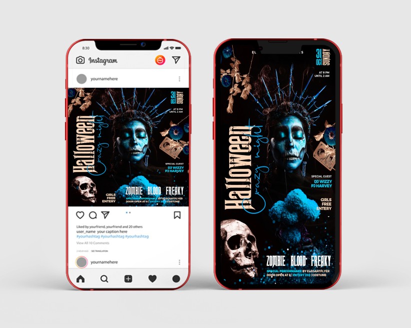 Halloween Party – Instagram Stories Template in PSD + Post Templates Halloween Party – Instagram Stories Template in PSD + Post Templates