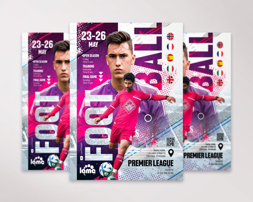 Football Premium PSD Flyer Template 17 Football Premium PSD Flyer Template 17