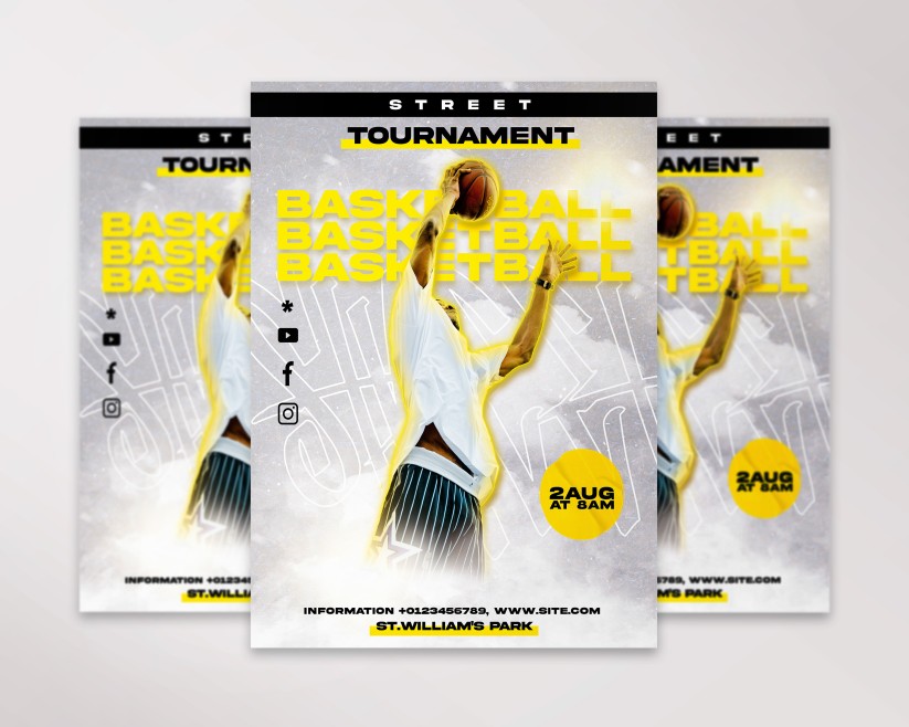 17 Street Basketball Tournament – Premium PSD Flyer Template 17 Street Basketball Tournament – Premium PSD Flyer Template