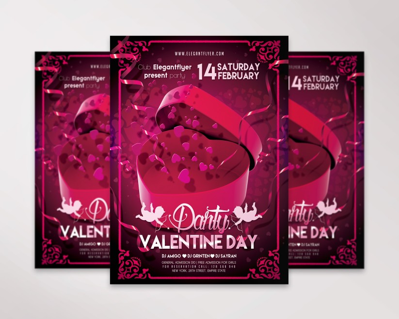 14th February Party Flyer PSD Template 14th February Party Flyer PSD Template