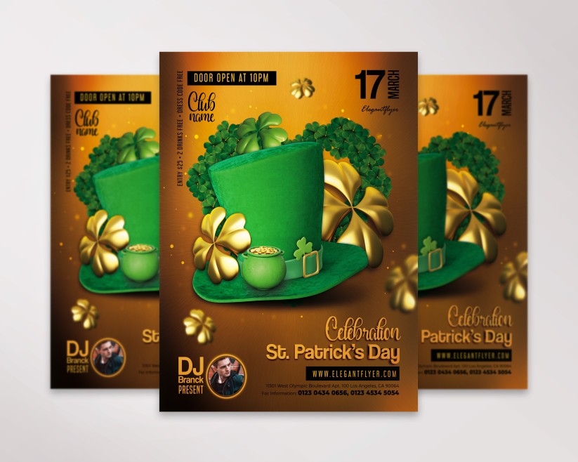 St. Patrick’s Day Celebration Flyer PSD Template 12 St. Patrick’s Day Celebration Flyer PSD Template 12