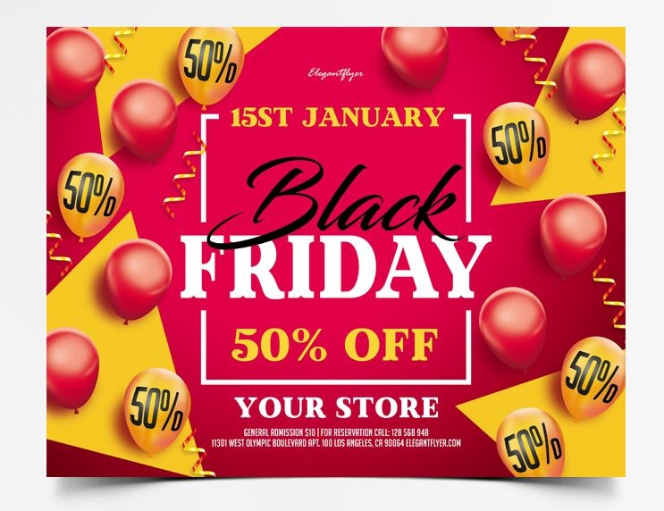 Black Friday – Free PSD Flyer Template 023 Black Friday – Free PSD Flyer Template 023