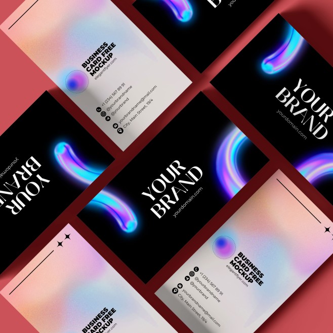 Free Business Card Mockup in PSD Free Business Card Mockup in PSD