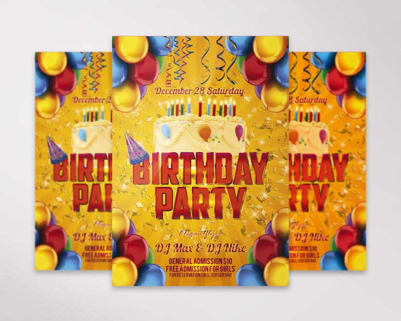 yellow-birthday-party-free-flyer-template yellow-birthday-party-free-flyer-template
