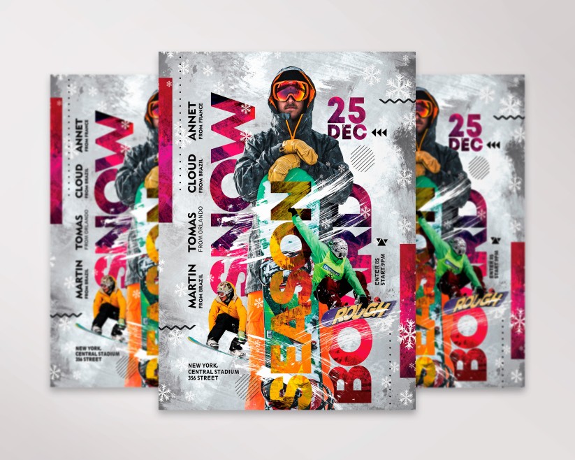 21 Snow Board Season – Premium PSD Flyer Template 21 Snow Board Season – Premium PSD Flyer Template