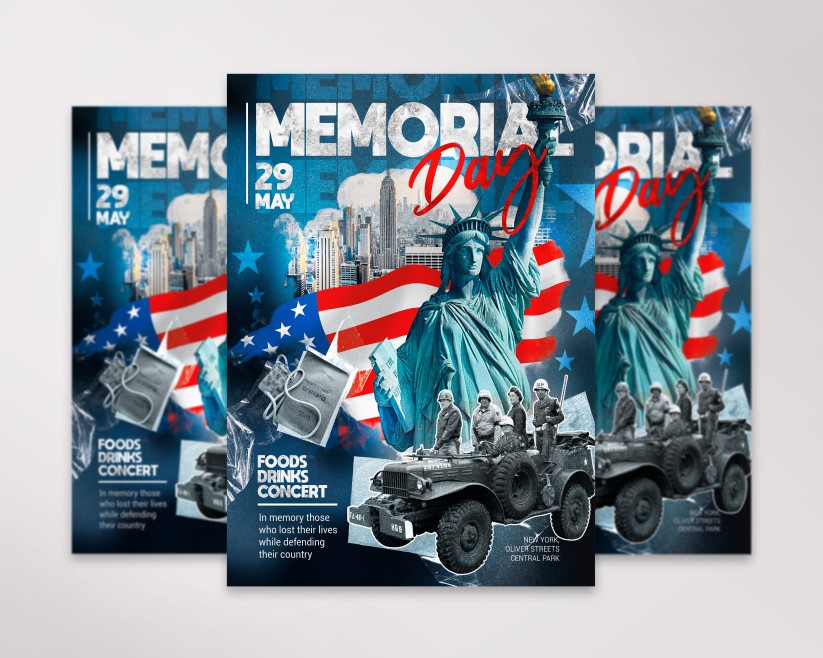 Memorial Day - Free Flyer PSD Template Memorial Day - Free Flyer PSD Template