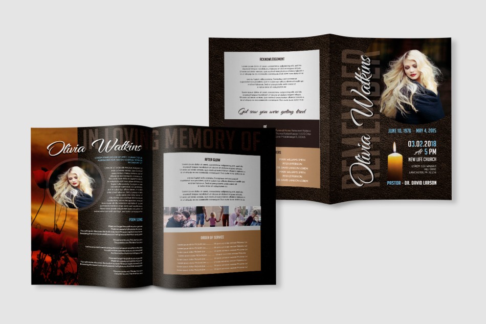 Free Bi-Fold Brochure For Funeral 18 Free Bi-Fold Brochure For Funeral 18