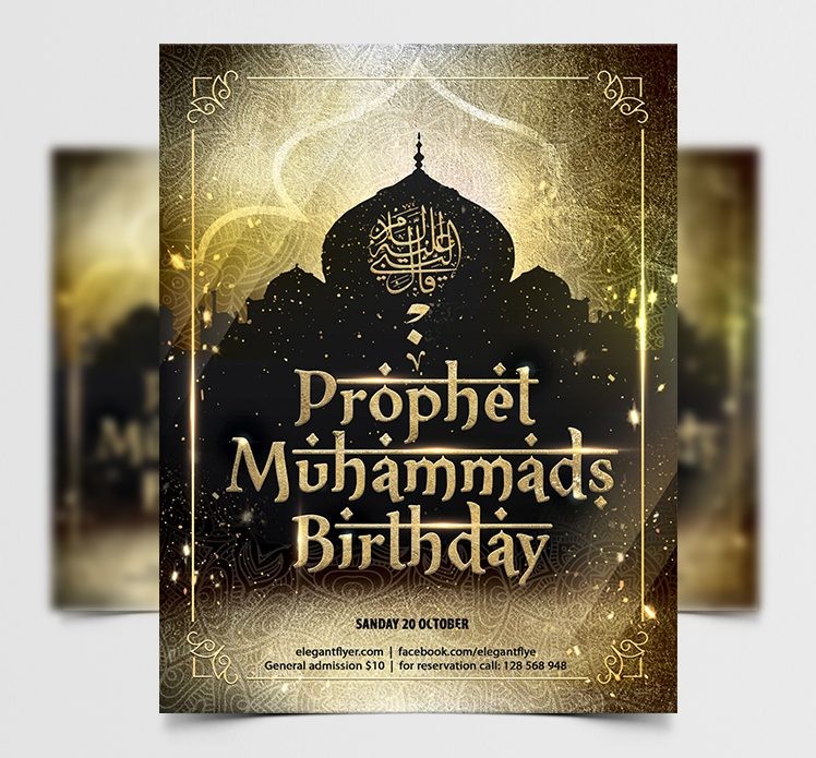 Prophet Muhammads Birthday – Flyer PSD Template Prophet Muhammads Birthday – Flyer PSD Template