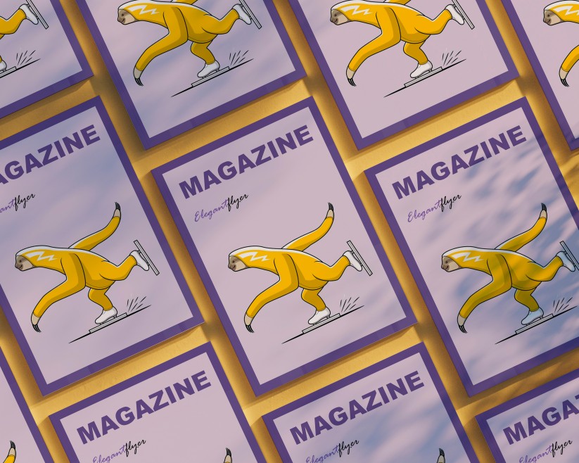 Free Magazine Mockup in PSD 9 Free Purple Magazine Mockup in PSD 9