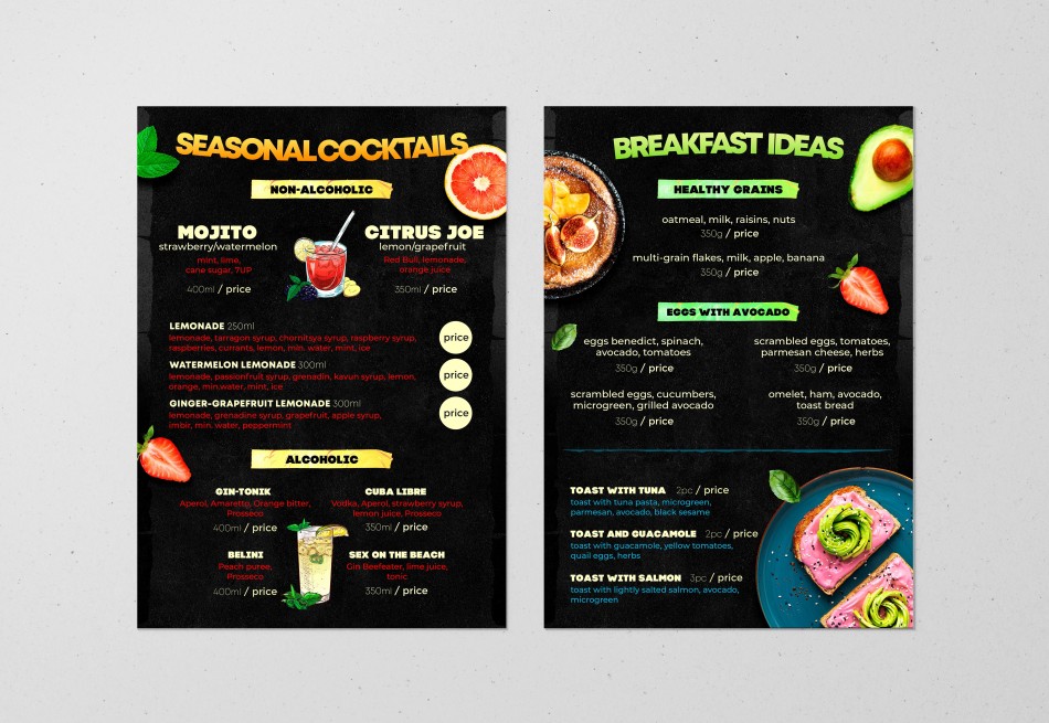 PREMIUM 2SIDED RESTAURANT MENU PSD TEMPLATE PREMIUM 2SIDED RESTAURANT MENU PSD TEMPLATE