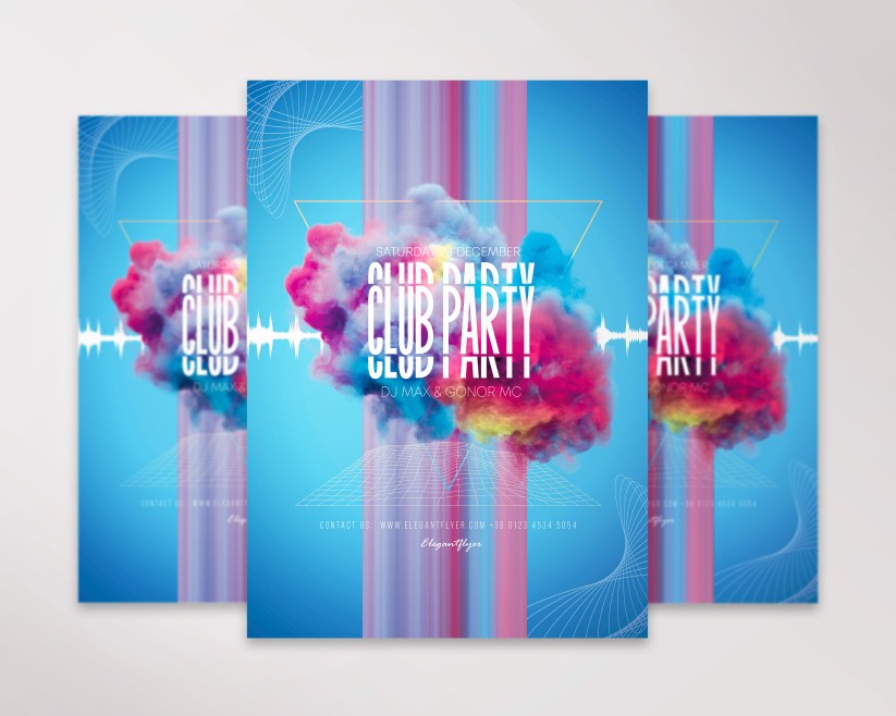 Club Party – Free Flyer PSD Template Club Party – Free Flyer PSD Template