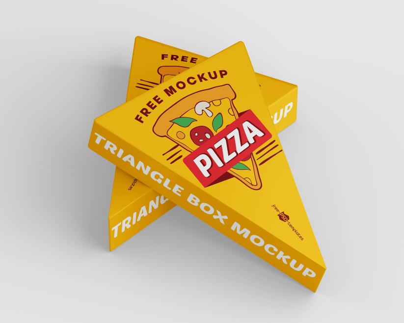 Free Triangle Box Mockup Set in PSD Free Triangle Box Mockup Set in PSD