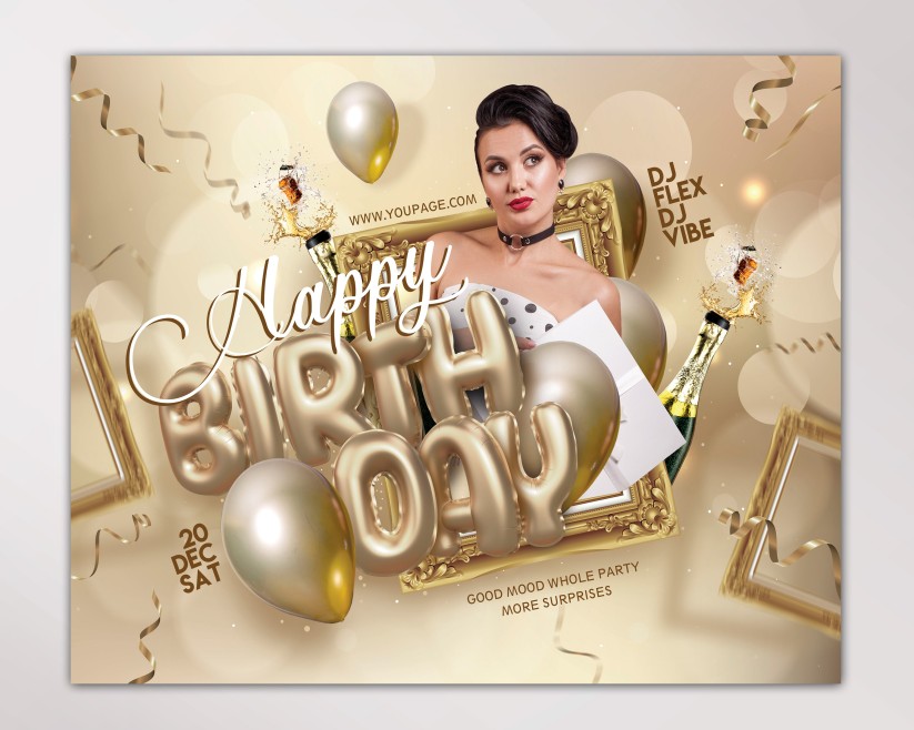 HAPPY BIRTHDAY - FREE PSD FLYER TEMPLATE 0115 HAPPY BIRTHDAY - FREE PSD FLYER TEMPLATE 0115