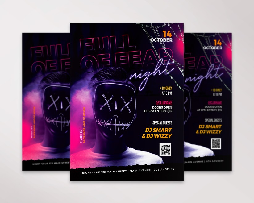 Full of Fear Night - Free Flyer PSD Template Full of Fear Night - Free Flyer PSD Template