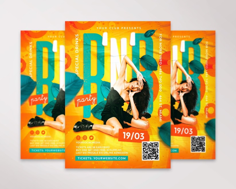 RnB Party – Free Flyer PSD Template RnB Party – Free Flyer PSD Template