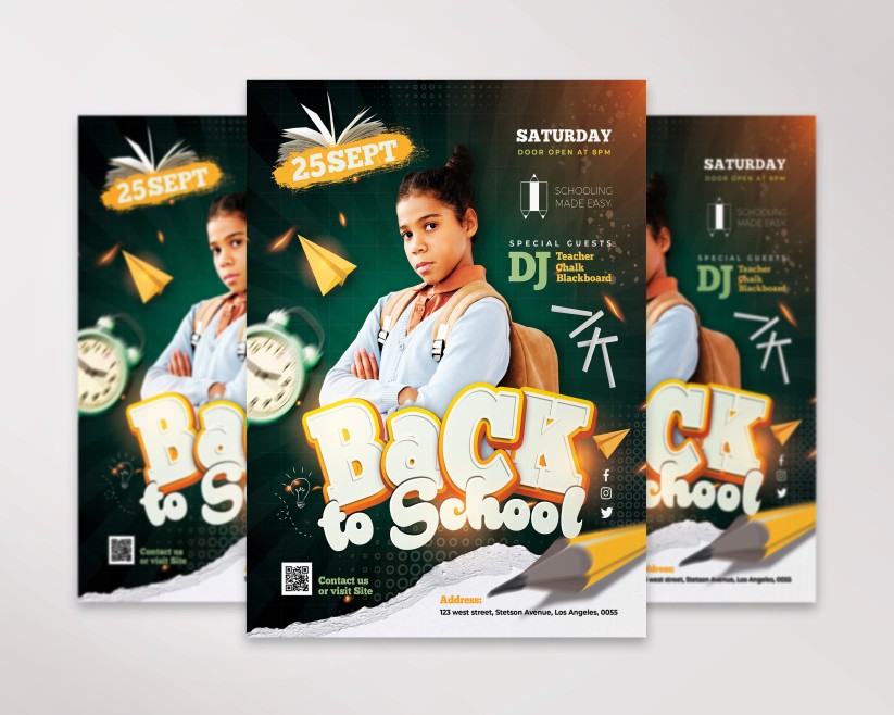 Back to School – Premium PSD Flyer Template 10 Back to School – Premium PSD Flyer Template 10