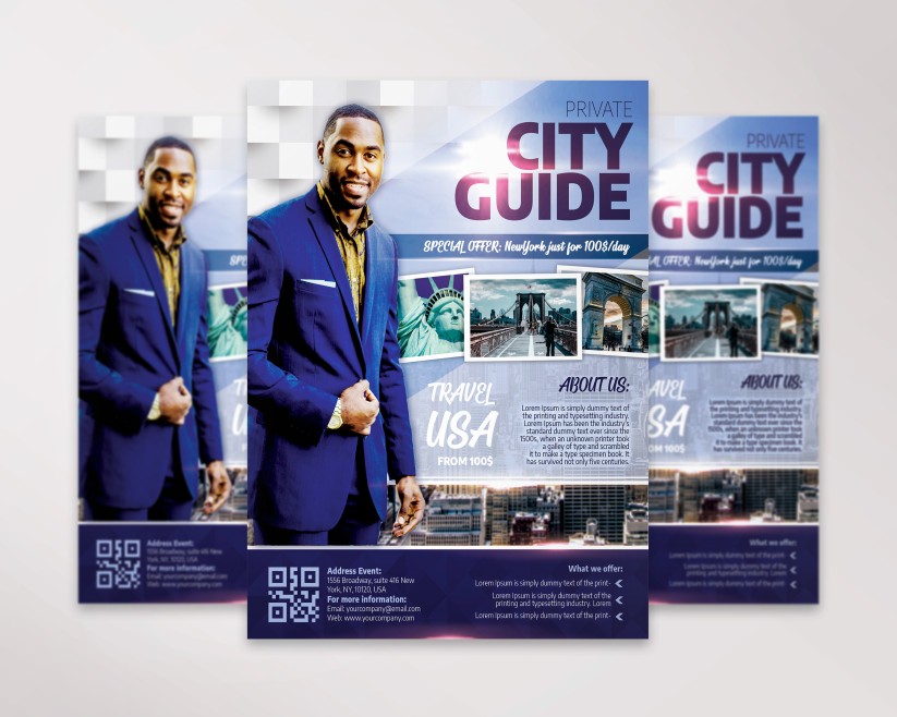Private City Guide – Flyer PSD Template Private City Guide – Flyer PSD Template