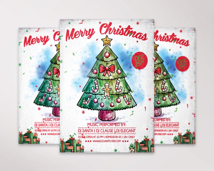 Christmas Tree Flyer Template 022 Christmas Tree Flyer Template 022