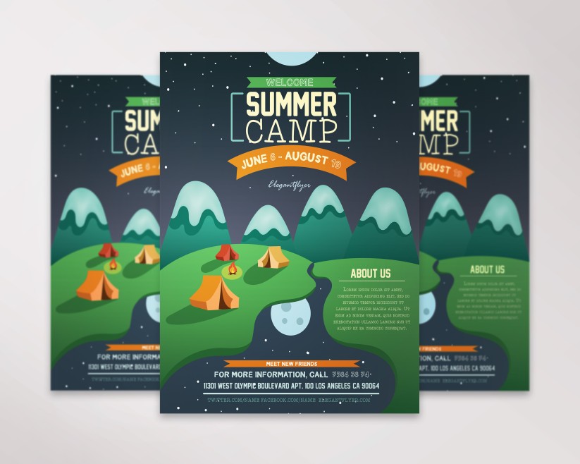 Summer Camp for Kids Flyer Template 15 Summer Camp for Kids Flyer Template 15