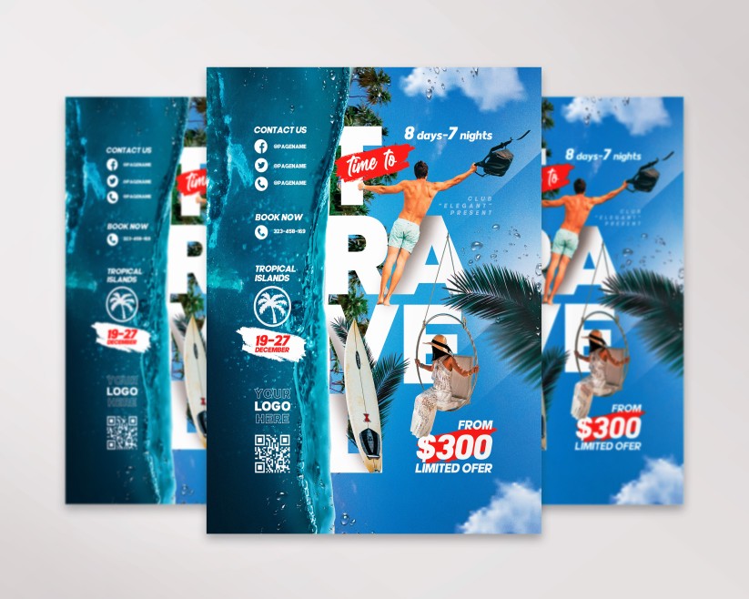 TRAVEL - PREMIUM PSD FLYER TEMPLATE TRAVEL - PREMIUM PSD FLYER TEMPLATE