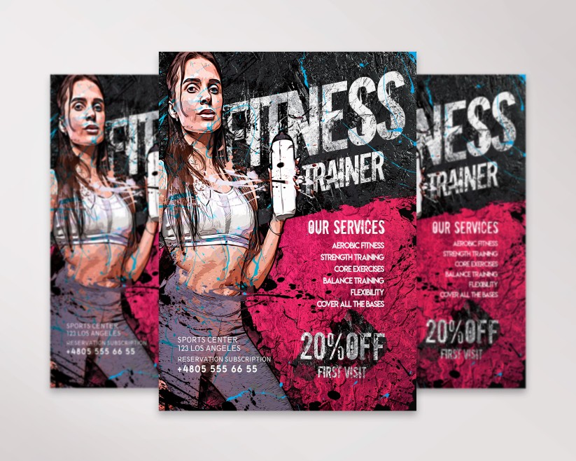 27 Fitness Trainer – Premium PSD Flyer Template 27 Fitness Trainer – Premium PSD Flyer Template