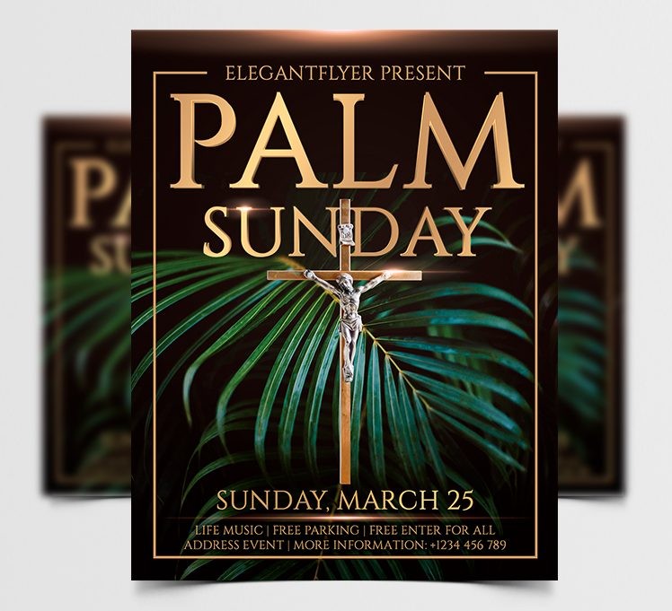 Free Palm Sunday Flyer Template Free Palm Sunday Flyer Template