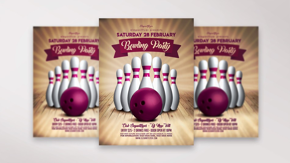 Bowling Party V02 Flyer Bowling Party V02 Flyer