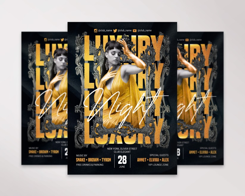 1 LUXURY NIGHT - FREE FLYER PSD TEMPLATE 1 LUXURY NIGHT - FREE FLYER PSD TEMPLATE