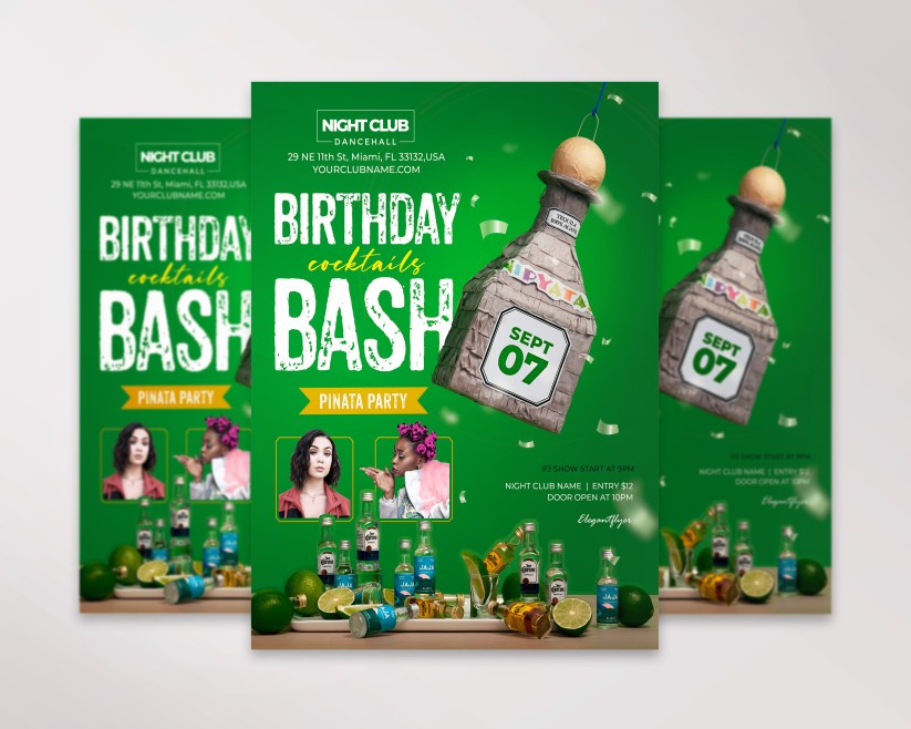 9 BIRTHDAY BASH - FREE FLYER PSD TEMPLATE 9 BIRTHDAY BASH - FREE FLYER PSD TEMPLATE
