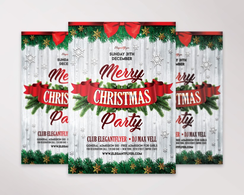Christmas Party 2017 – Free Flyer PSD Template 016 Christmas Party 2017 – Free Flyer PSD Template 016