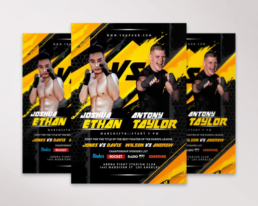 18 Fight Championship – Premium PSD Flyer Template 18 Fight Championship – Premium PSD Flyer Template