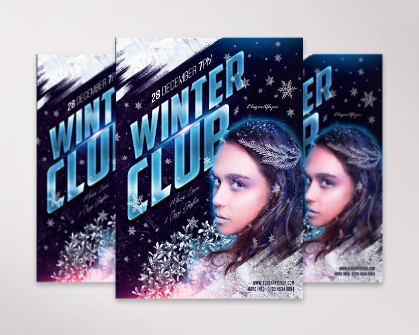 15 Winter Club – Premium PSD Flyer Template 15 Winter Club – Premium PSD Flyer Template