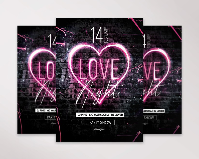 Love Night – Free Flyer Template 02 Love Night – Free Flyer Template 02