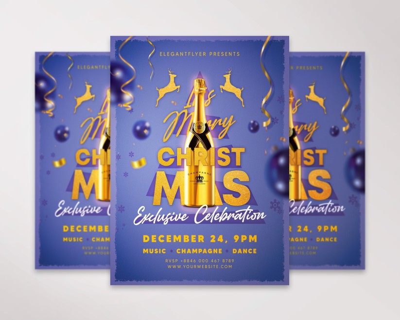 4 Merry Christmas – Free Flyer PSD Template 4 Merry Christmas – Free Flyer PSD Template
