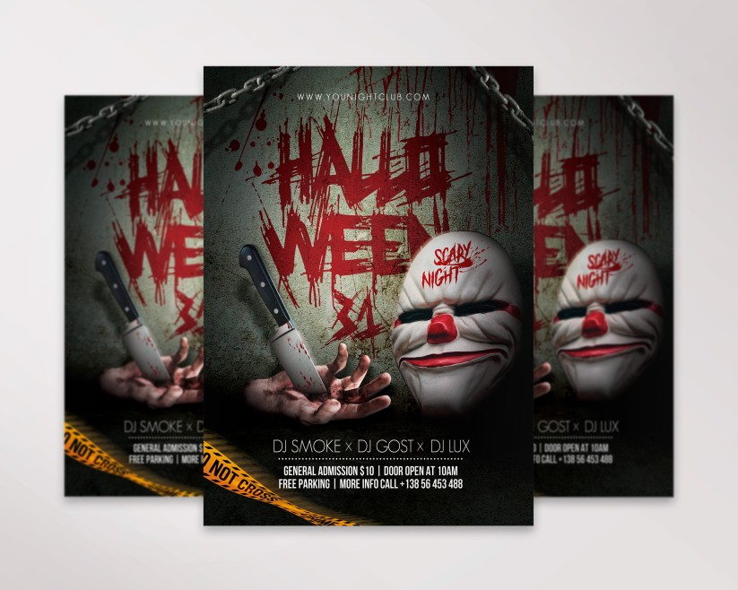 Scary Halloween – Premium PSD Flyer Template 022 Scary Halloween – Premium PSD Flyer Template 022