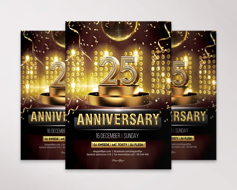 25 ANNIVERSARY – FREE PSD FLYER TEMPLATE 05 25 ANNIVERSARY – FREE PSD FLYER TEMPLATE 05