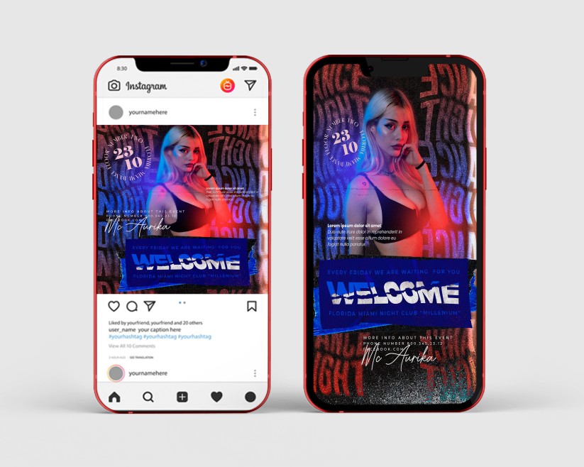 Night Party – Instagram Stories Template in PSD + Post Templates Night Party – Instagram Stories Template in PSD + Post Templates