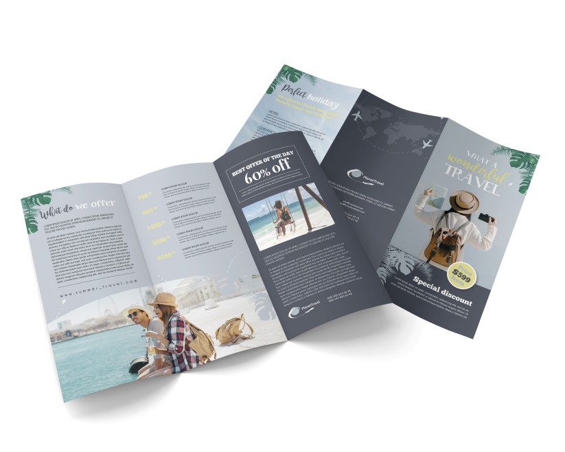 Summer Travel – Free PSD Bi-Fold Brochure Template Summer Travel – Free PSD Bi-Fold Brochure Template