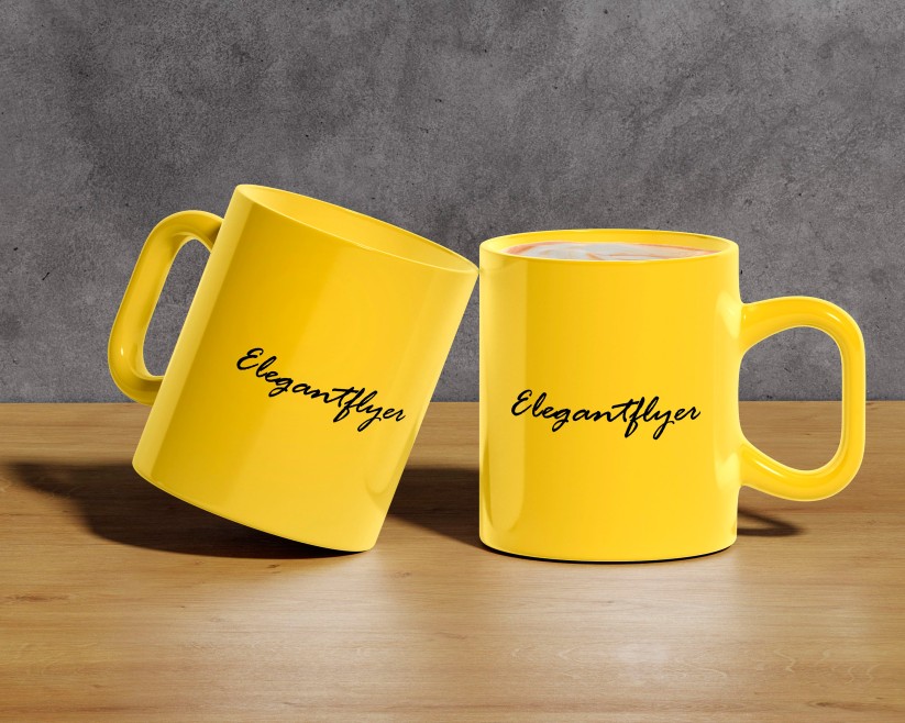 Free Logo Mockup in PSD 2 Free Logo Cup Mockup in PSD