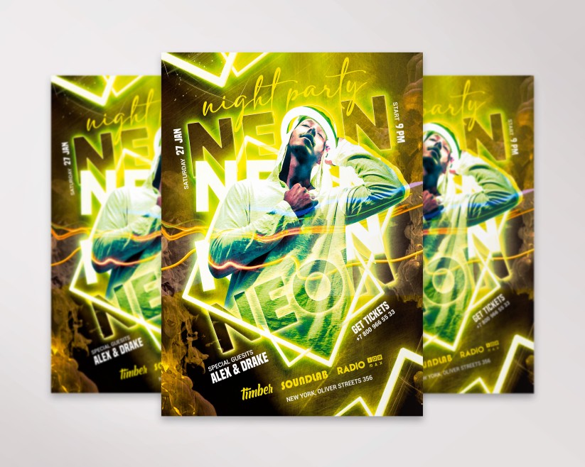 neon party free flyer neon party free flyer