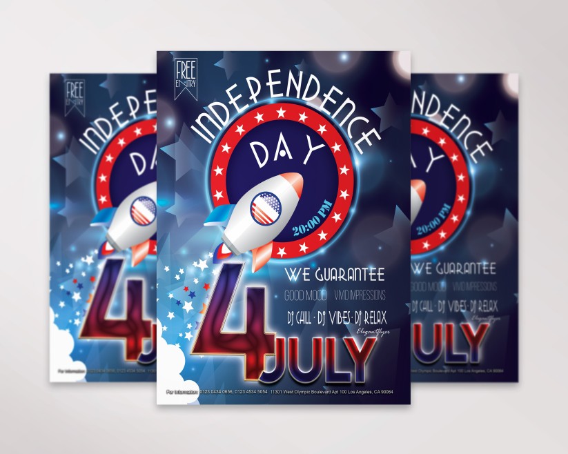 Independence Day 4 July – Flyer PSD Template Independence Day 4 July – Flyer PSD Template
