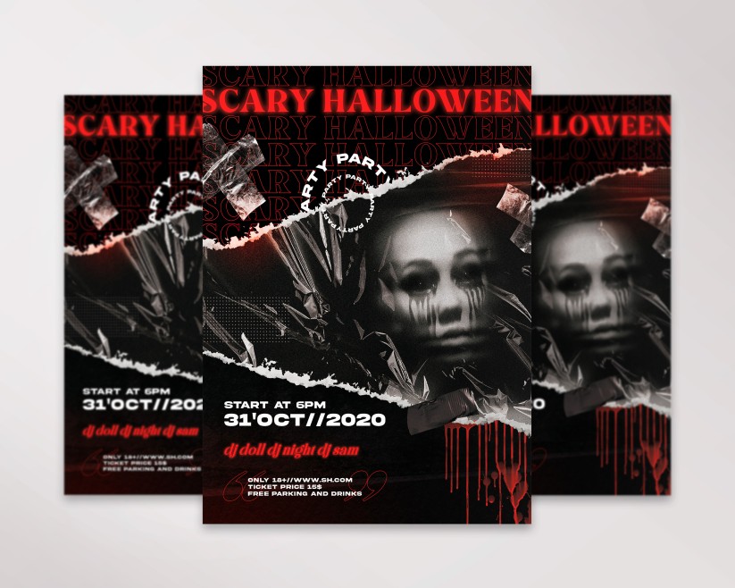 Scary Halloween V2 - Premium Flyer PSD Template Scary Halloween V2 - Premium Flyer PSD Template