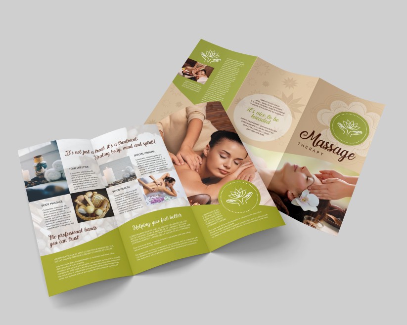 Free Massage PSD Tri-Fold PSD Brochure Template Free Massage PSD Tri-Fold PSD Brochure Template