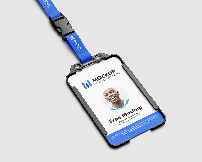 Free plastic ID holder mockup Free plastic ID holder mockup