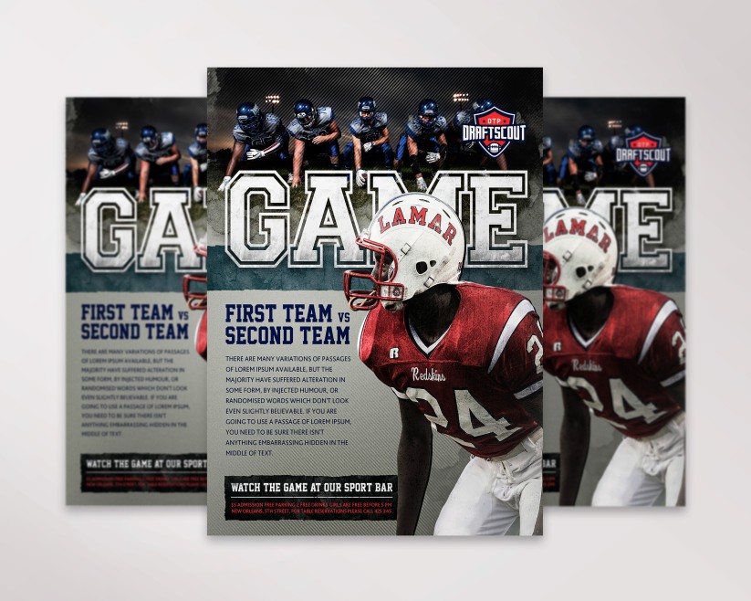 13 Football Game – Free PSD Flyer Template 13 Football Game – Free PSD Flyer Template
